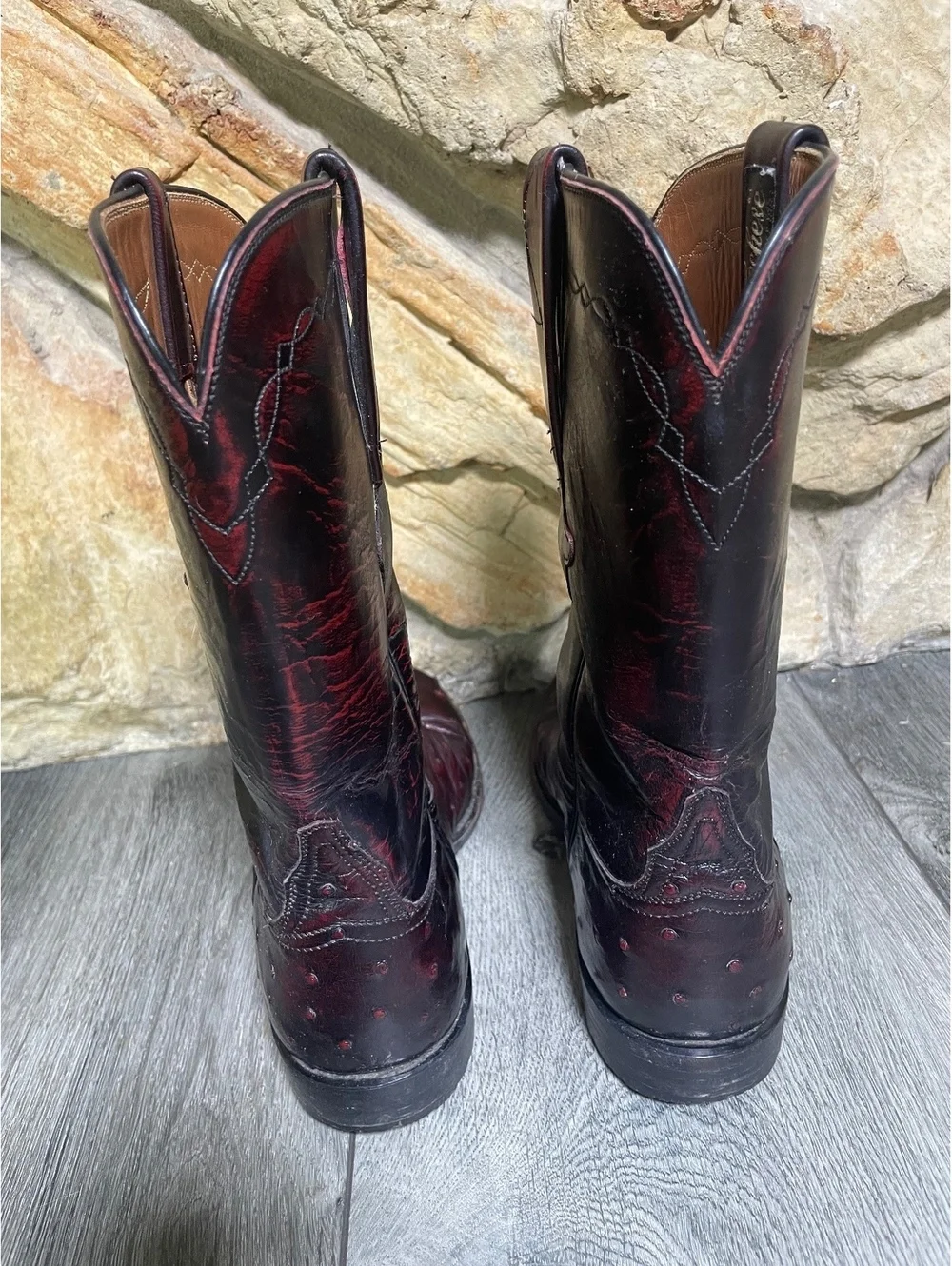 Lucchese P0970 men’s fisher croc horseman boot size 7.5